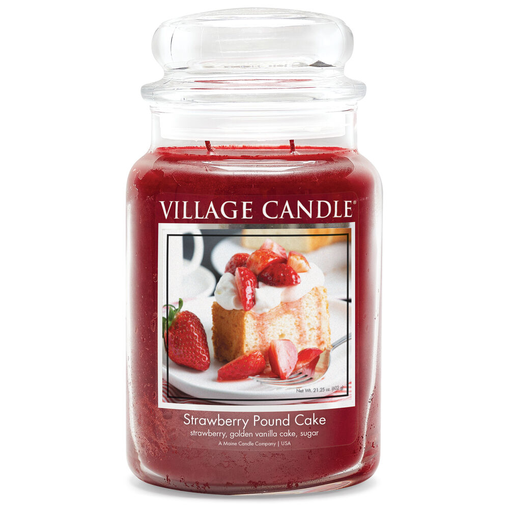 Village Candle Strawberry Pound Cake - Large